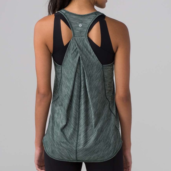 Lululemon Essential Tank Heathered Dark Forest Size S